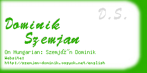 dominik szemjan business card